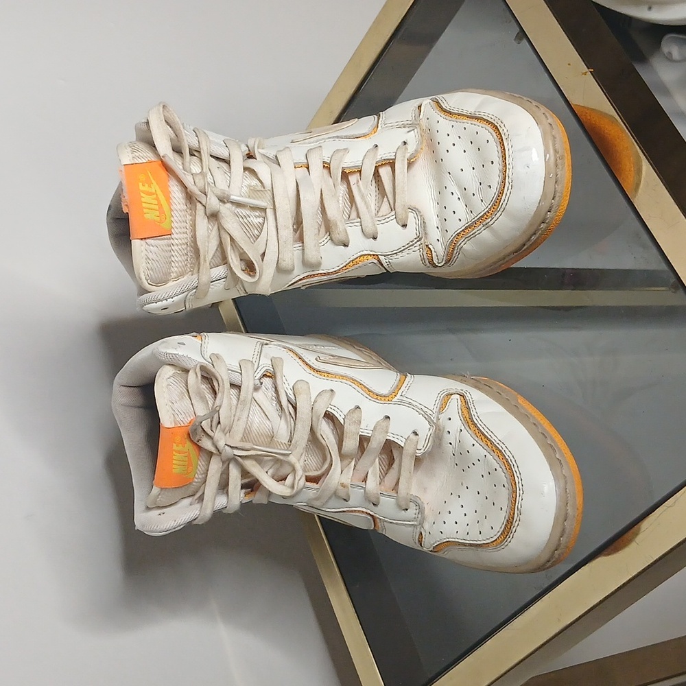 Nike Sky High Hidden Wedge White And Orange Size 8 - Picture 13 of 16